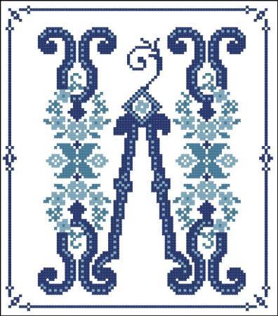 (image for) Decorative Blue Alphabet W